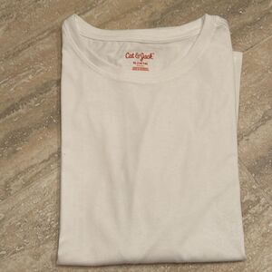 NWOT Cat and Jack long sleeve white T-shirt - 14/16